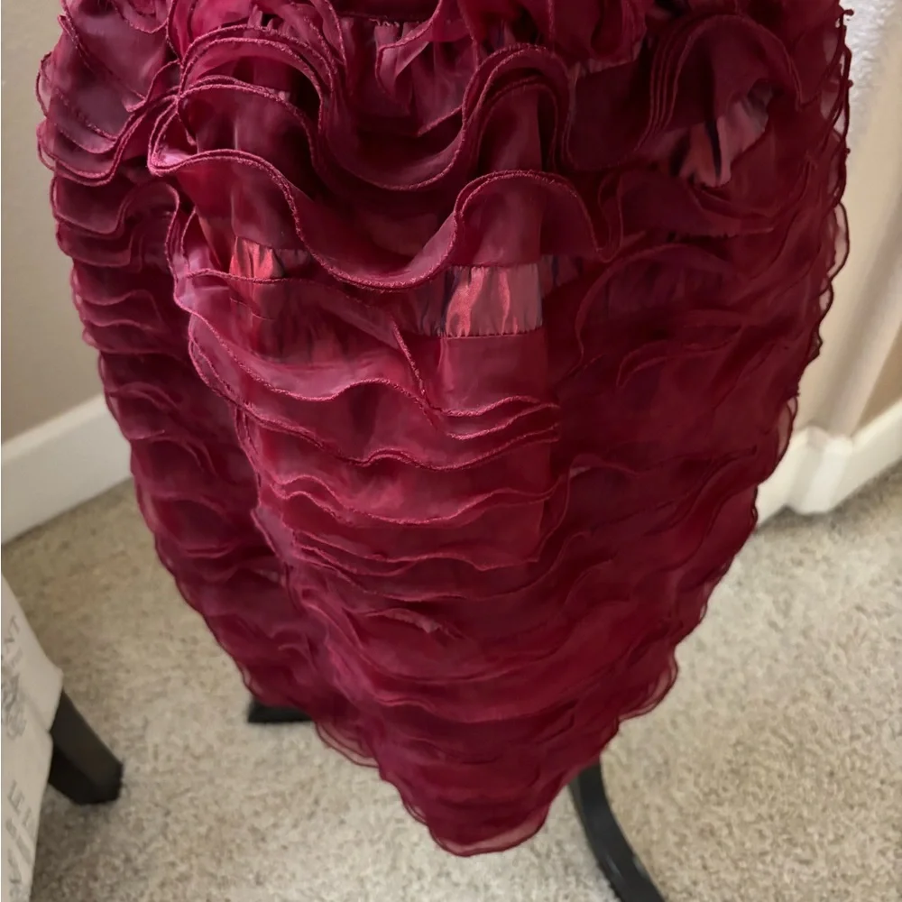 Feminine ruffle wide waistband apron